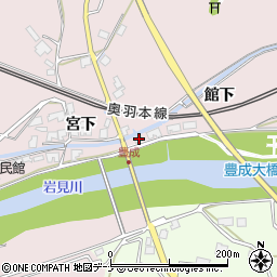 秋田県秋田市河辺豊成宮下86周辺の地図