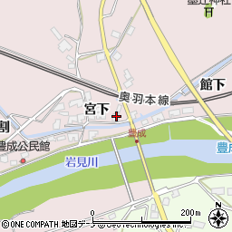 秋田県秋田市河辺豊成宮下25周辺の地図