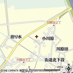 秋田県秋田市河辺松渕街道北下段周辺の地図
