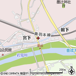 秋田県秋田市河辺豊成宮下24周辺の地図