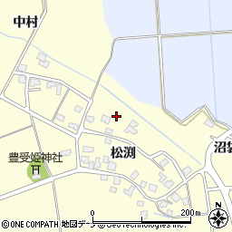 秋田県秋田市河辺松渕松渕周辺の地図