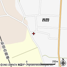 秋田県仙北市西木町上荒井西野80周辺の地図