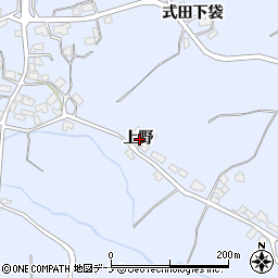 秋田県秋田市河辺和田上野周辺の地図