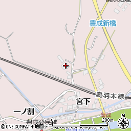 秋田県秋田市河辺豊成宮下32周辺の地図