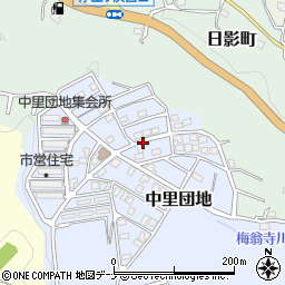 〒027-0093 岩手県宮古市中里団地の地図
