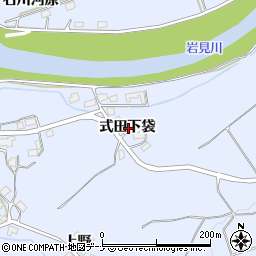秋田県秋田市河辺和田式田下袋周辺の地図