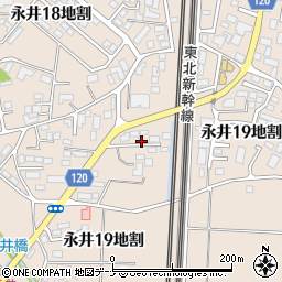 岩手県盛岡市永井１９地割周辺の地図