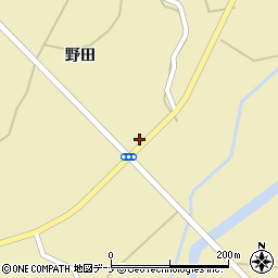 秋田県大仙市協和船岡（野田）周辺の地図