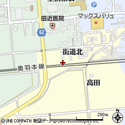 秋田県秋田市河辺松渕街道北18周辺の地図