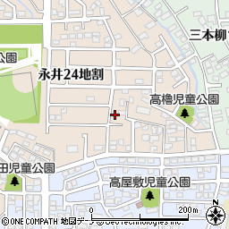 岩手県盛岡市永井２４地割42-3周辺の地図