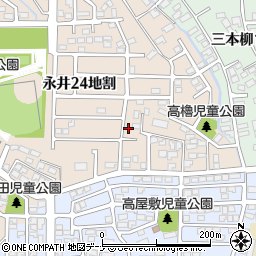 岩手県盛岡市永井２４地割42周辺の地図