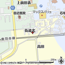 秋田県秋田市河辺松渕街道北周辺の地図