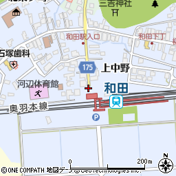 和田駅前周辺の地図