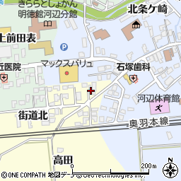 秋田県秋田市河辺松渕街道北3周辺の地図