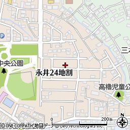 岩手県盛岡市永井２４地割周辺の地図