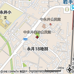 中永井自治公民館周辺の地図