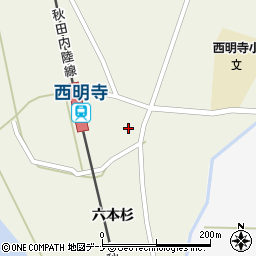 秋田県仙北市西木町門屋（六本杉）周辺の地図