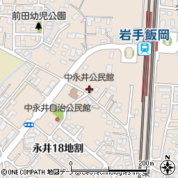 中永井公民館周辺の地図