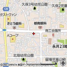 岩手県盛岡市永井２３地割7-7周辺の地図