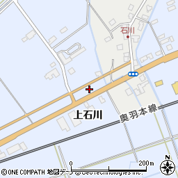 秋田県秋田市河辺和田上石川周辺の地図