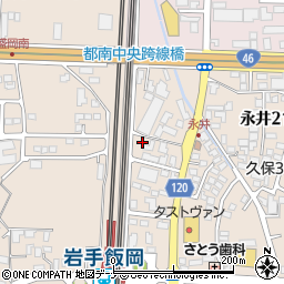 岩手県盛岡市永井１７地割18-26周辺の地図