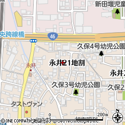 岩手県盛岡市永井２１地割周辺の地図