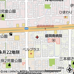 株式会社一条工務店　盛岡日報東展示場周辺の地図