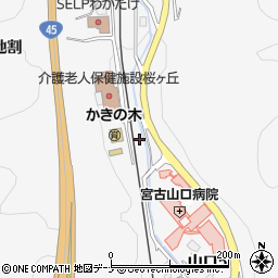 岩手県宮古市山口周辺の地図