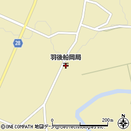 羽後船岡郵便局 ＡＴＭ周辺の地図