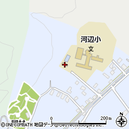 秋田市　河辺児童室周辺の地図