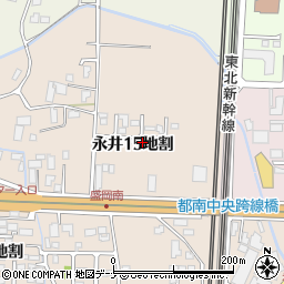 岩手県盛岡市永井１５地割周辺の地図