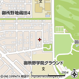 秋田県秋田市御所野地蔵田4丁目18周辺の地図