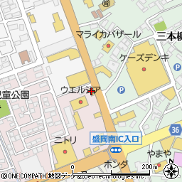 松屋アクロスプラザ盛岡店周辺の地図