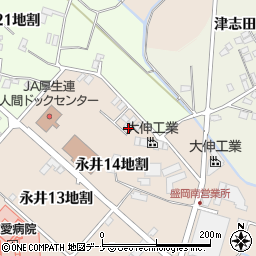 岩手県盛岡市永井１４地割周辺の地図