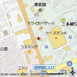 ＨｏｎｄａＣａｒｓ岩手津志田店周辺の地図