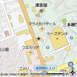 ＨｏｎｄａＣａｒｓ岩手津志田店周辺の地図