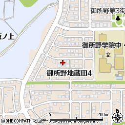 秋田県秋田市御所野地蔵田4丁目6周辺の地図