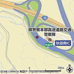 秋田南ＩＣ周辺の地図