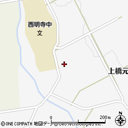 秋田県仙北市西木町上荒井上橋元周辺の地図