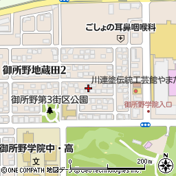 秋田県秋田市御所野地蔵田2丁目7周辺の地図