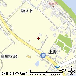 秋田県秋田市豊岩石田坂周辺の地図