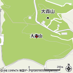 秋田県秋田市浜田大森山周辺の地図