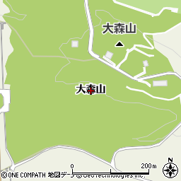 秋田県秋田市浜田（大森山）周辺の地図