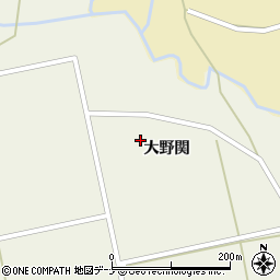 秋田県仙北市西木町門屋大野関周辺の地図