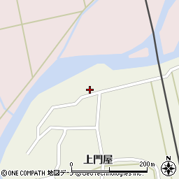秋田県仙北市西木町門屋上川原周辺の地図