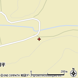 秋田県仙北市田沢湖刺巻明戸周辺の地図