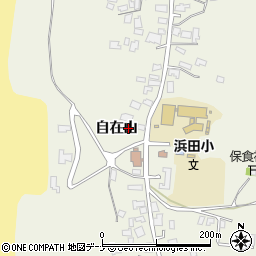 秋田県秋田市浜田自在山52周辺の地図