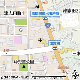 岩手三菱盛岡津志田店周辺の地図