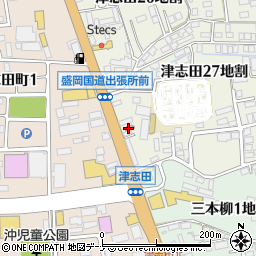 盛岡津志田郵便局周辺の地図