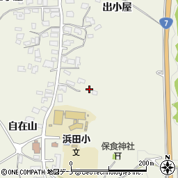 秋田県秋田市浜田自在山6周辺の地図
